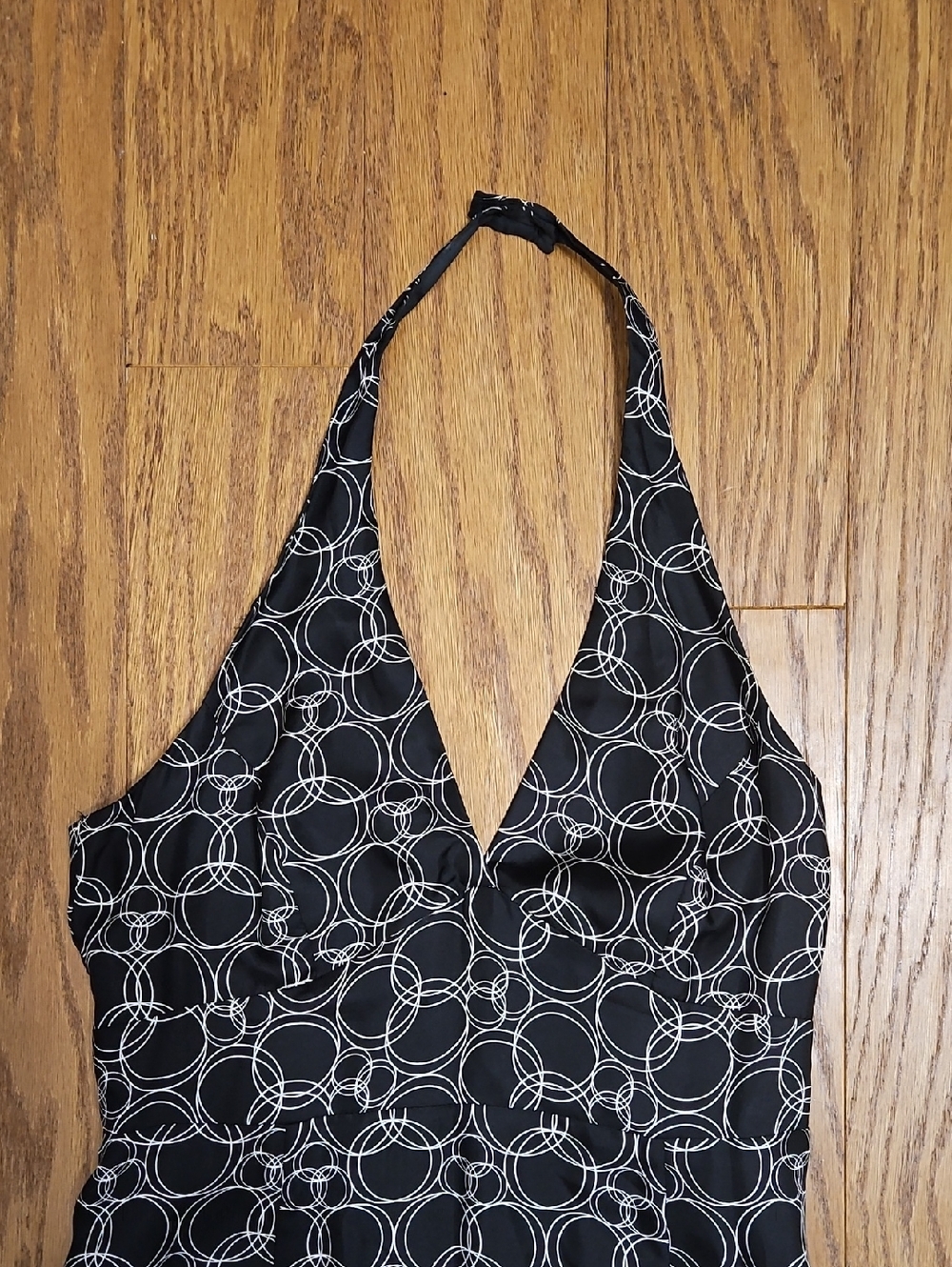 Laundry By Shelli Segal Black and White Halter Dress - Picture 3 of 6